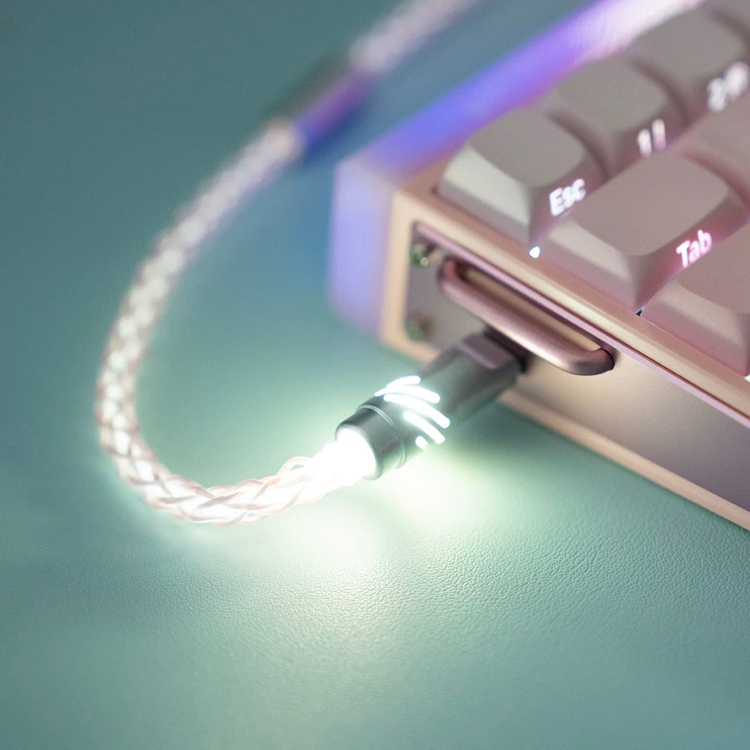 Premium Luminous 8K Polling Rate Custom Mechanical Keyboard Cable | ARKTCAT
