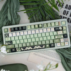 Night Astrology Green PBT Keycap Set | Pearlescent Metallic Spray  | ARKTCAT x U'RE