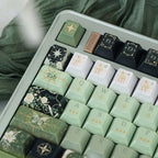 Night Astrology Green PBT Keycap Set | Pearlescent Metallic Spray  | ARKTCAT x U'RE