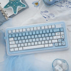 Polar Bear Keycaps Set – Gradient Blue & White PBT Dye-Sub, OEM Profile
