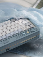 Plaid Whispers Blue Keycap Set – Cherry Profile Dye-Sub PBT Keycaps | Doki lab