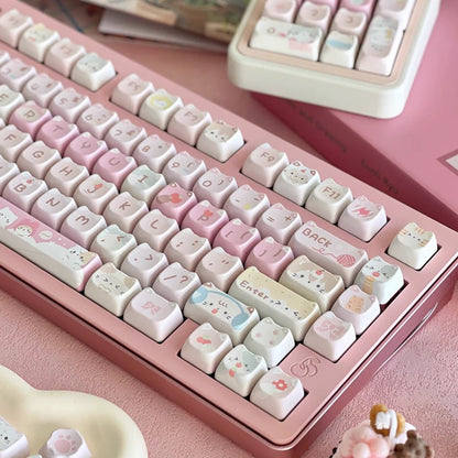 Meow Squad Keycap Set – MAO Profile, 141 Keys, 5-Side Dye-Sublimated PBT