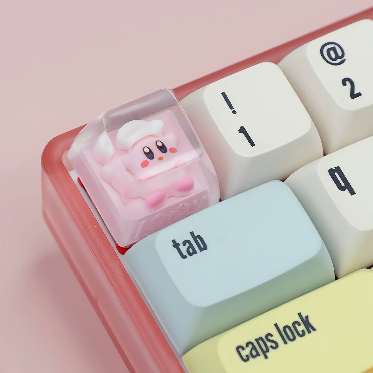 Pink Cat Resin Keycap – Handmade Kawaii Artisan Keycap, Fits ESC Key