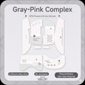 Gray-Pink Complex Mouse Grip Tape | Anti-Slip & Sweat-Absorbent | Arktcat x Soulcat