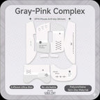 Gray-Pink Complex Mouse Grip Tape | Anti-Slip & Sweat-Absorbent | Arktcat x Soulcat