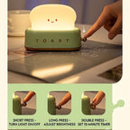 Toast Emotion Lamp – Retro Toaster Dimmable Night Light, USB-C Rechargeable for Bedside & Desk