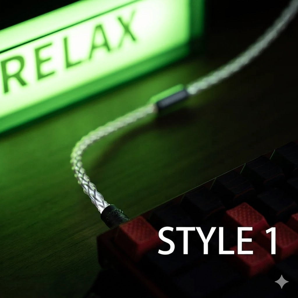Premium Luminous 8K Polling Rate Custom Mechanical Keyboard Cable | ARKTCAT