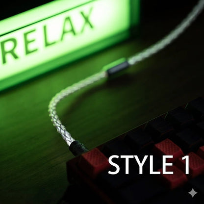 Premium Luminous 8K Polling Rate Custom Mechanical Keyboard Cable | ARKTCAT