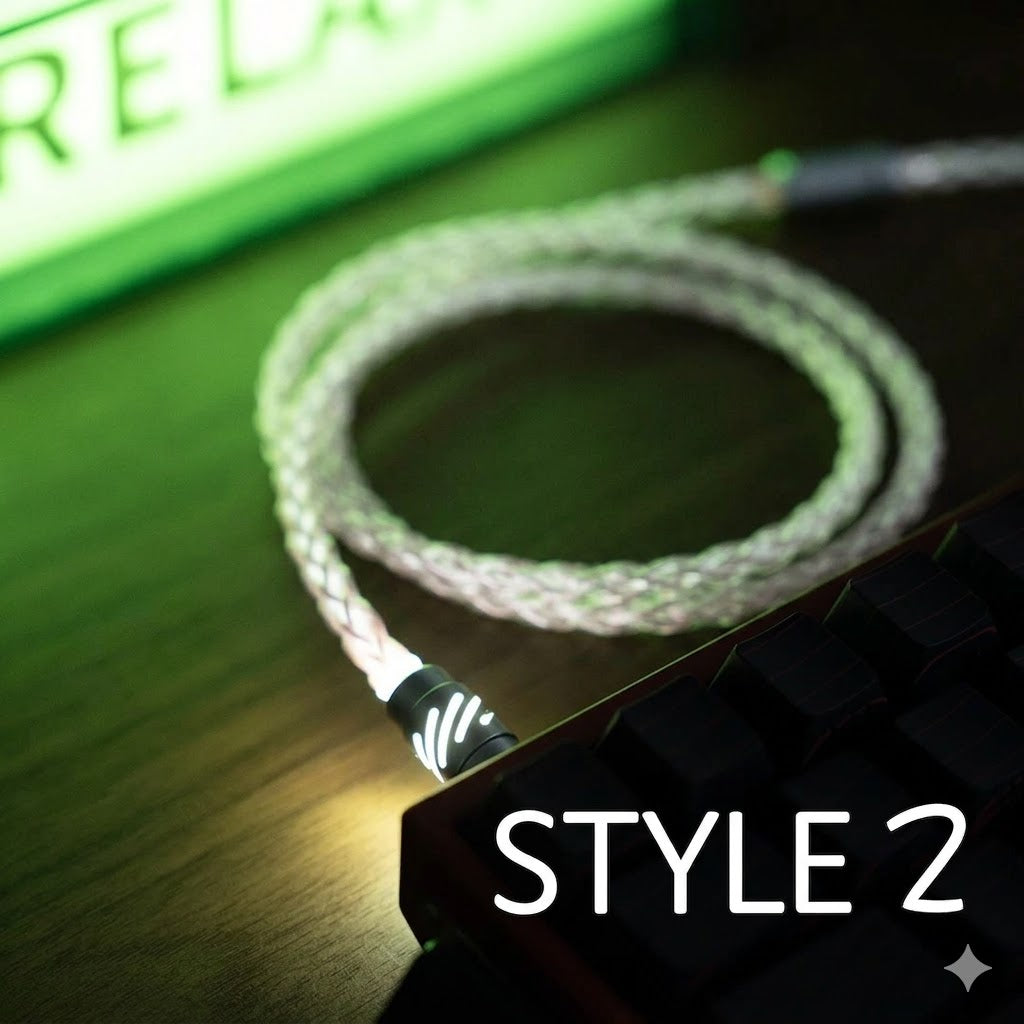 Premium Luminous 8K Polling Rate Custom Mechanical Keyboard Cable | ARKTCAT