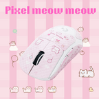 贴）pixel meow meow mouse grip tape 2025 pink anti-slip sweat-absorbing skin-friendly sticker for gpw 2/3 kawaii cat