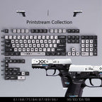 CS-Inspired Printstream Collection Keycaps – PBT Dye-Sublimated, Clean Aesthetic
