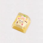 Pink Cat Resin Keycap – Handmade Kawaii Artisan Keycap, Fits ESC Key