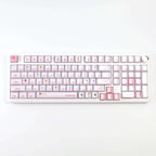 Hide and Seek Pink Keycaps -122 Keys PBT Crystal Jelly Shine-Through Dye-Sub Full Set Cute Girl Kawaii Keycaps