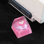 Pink Cat Resin Keycap – Handmade Kawaii Artisan Keycap, Fits ESC Key