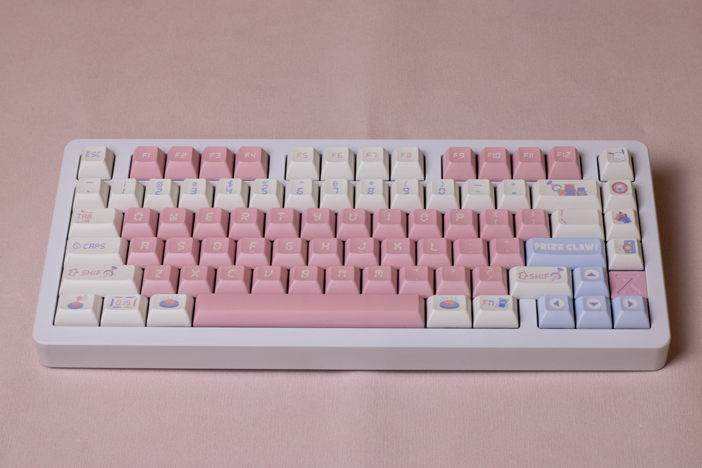 prize claw novelty keycaps plush teddy claw arm prize claw enter PBT side-printed cute arcade 2026