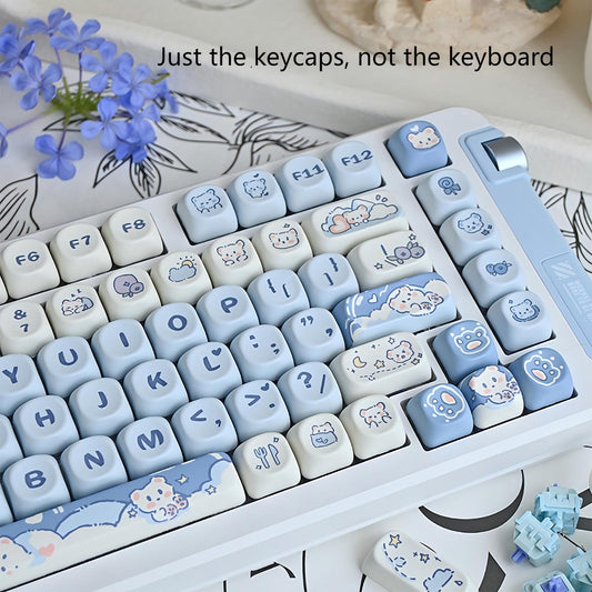 Kawaii Ice Cream and Bear Themed Keycaps – MOA Profile, Full Layout