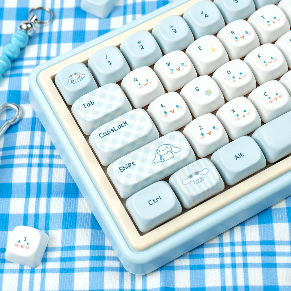 Cinnamoroll Cute Blue Keycap Set – PBT Dye-Sublimation Keycaps for Mechanical Keyboards (MOA & Cherry Profiles)
