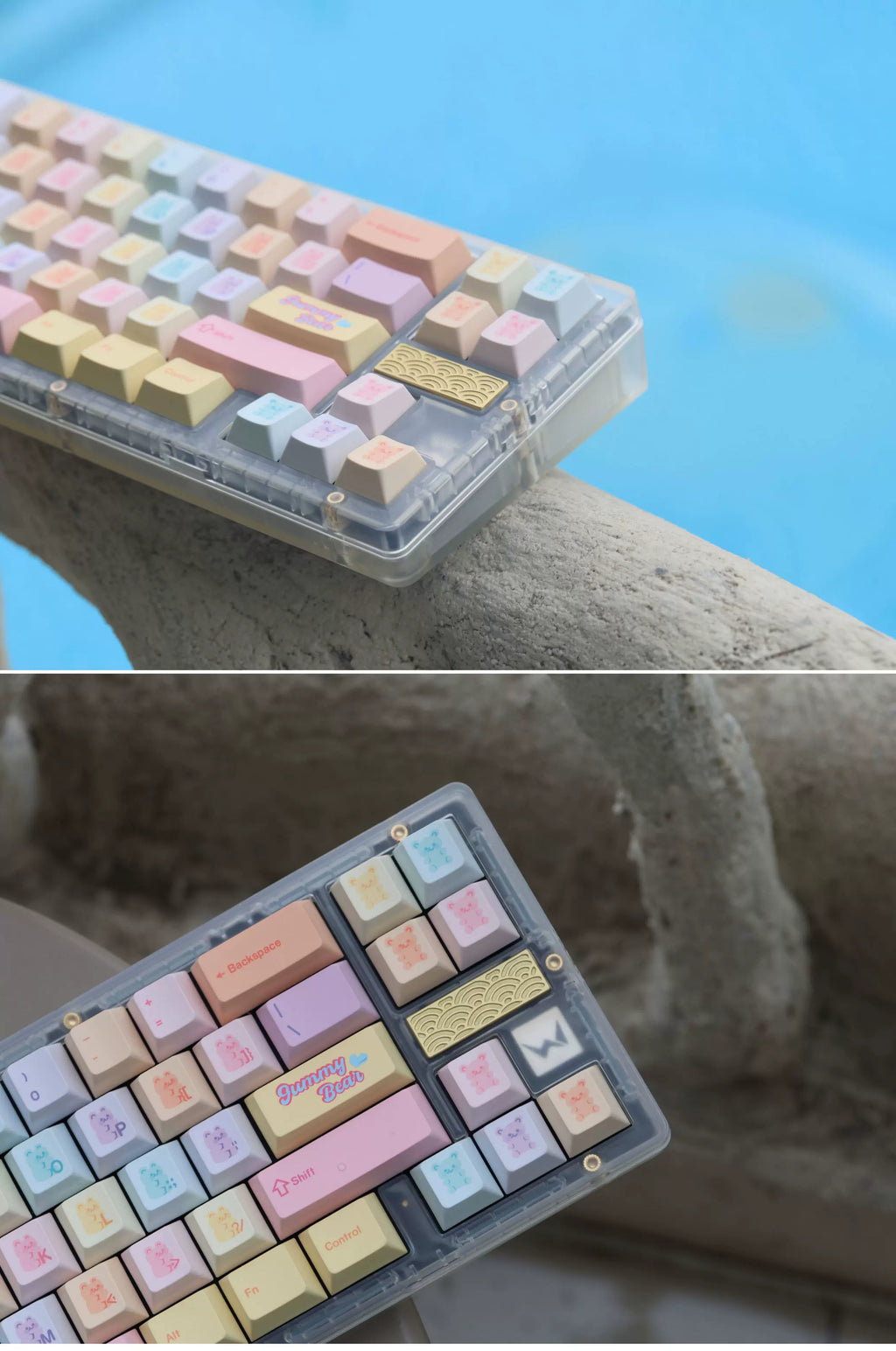 Gummy Bear Keycap Set 🐻🍬- PBT Dye-Sub Kawaii Set | Keyria Labs