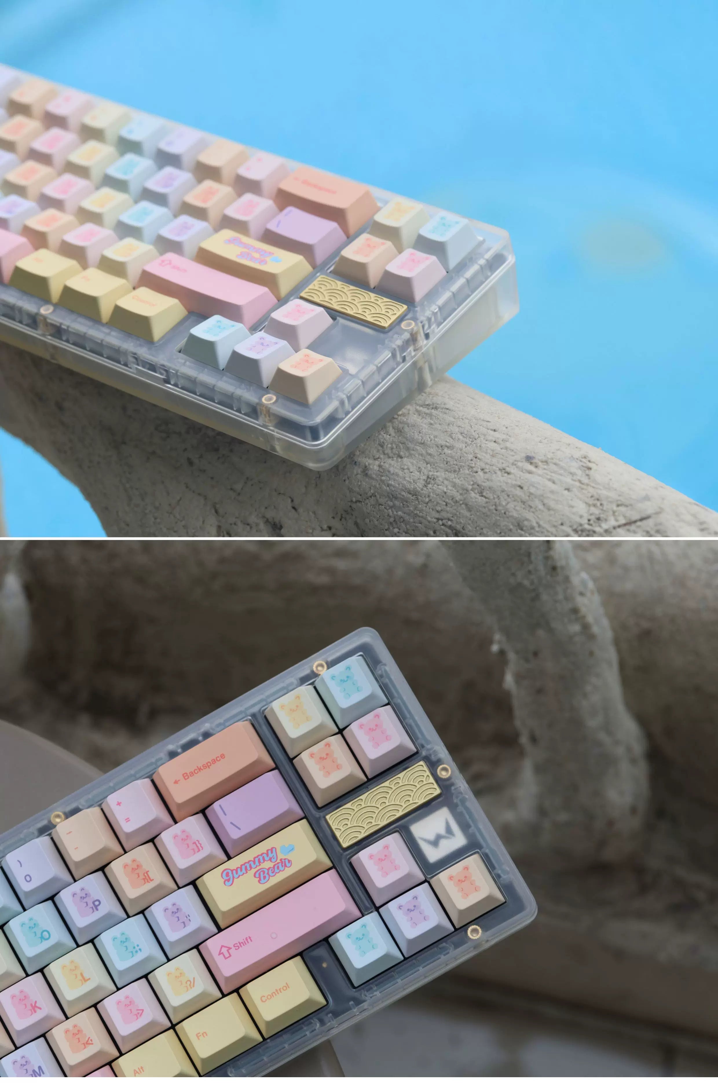 Gummy Bear Keycap Set 🐻🍬- PBT Dye-Sub Kawaii Set | Keyria Labs