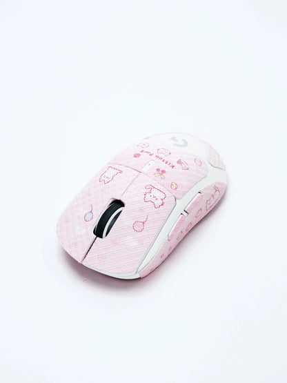 Pixel Meow Meow Mouse Grip Tape 2025 – Anti-Slip Sweat-Absorbing Skin-Friendly Sticker for Logitech G Pro Wireless GPW 2/3