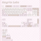 Bear Tea Party Pink Keycaps – PBT Dye-Sub Kawaii Set | Arktcat x Keyria Labs