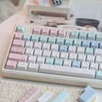 Cheese Bunny Keycap Set | Pastel Bunny Cartoon PBT Keycaps