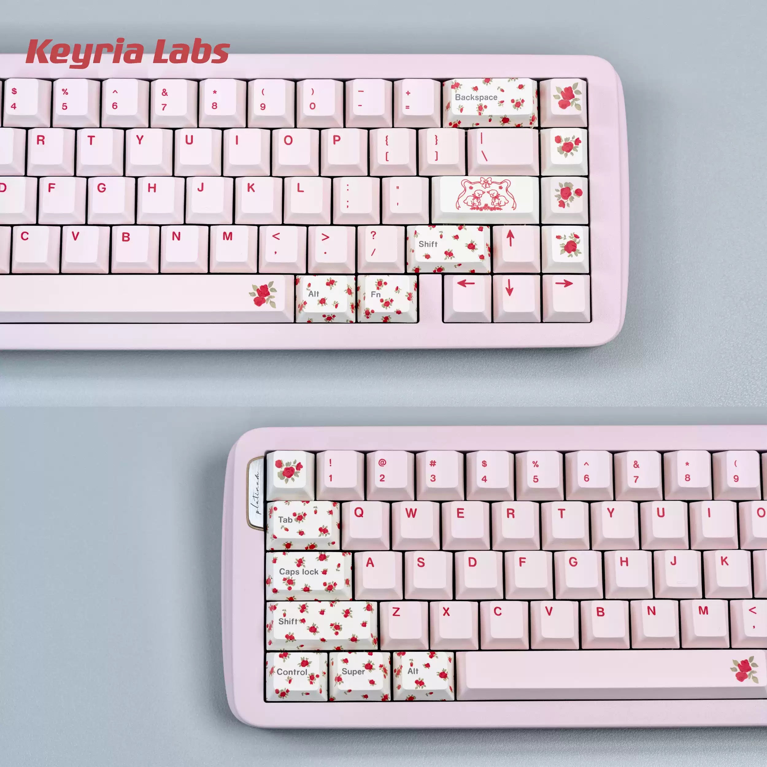 Alessandra Lamb Rose Keycap Set 🌹🐑- PBT Dye-Sub Kawaii Set | Keyria Labs