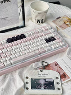 Utopia Pink & Black Keycap Set – Cherry Profile Dye-Sub PBT Custom Keycaps for Mechanical & Magnetic Switches| Doki Lab
