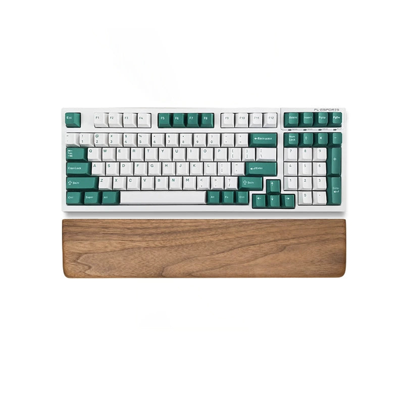 Solid Wood Keyboard Palm Rest ergonomic wrist support for typing and gaming