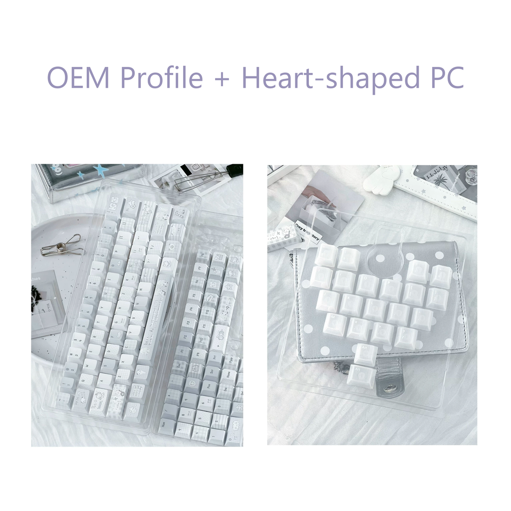 INSOMNIA KAWAII BLUE & WHITE PBT KEYCAP SET - 131 KEYS | ARKTCAT