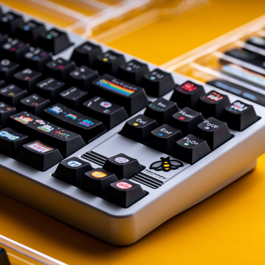 rainbow meow meow keycaps 2025 pbt pc transparent foggy dye-sub full set kawaii rainbow cat hearts clouds