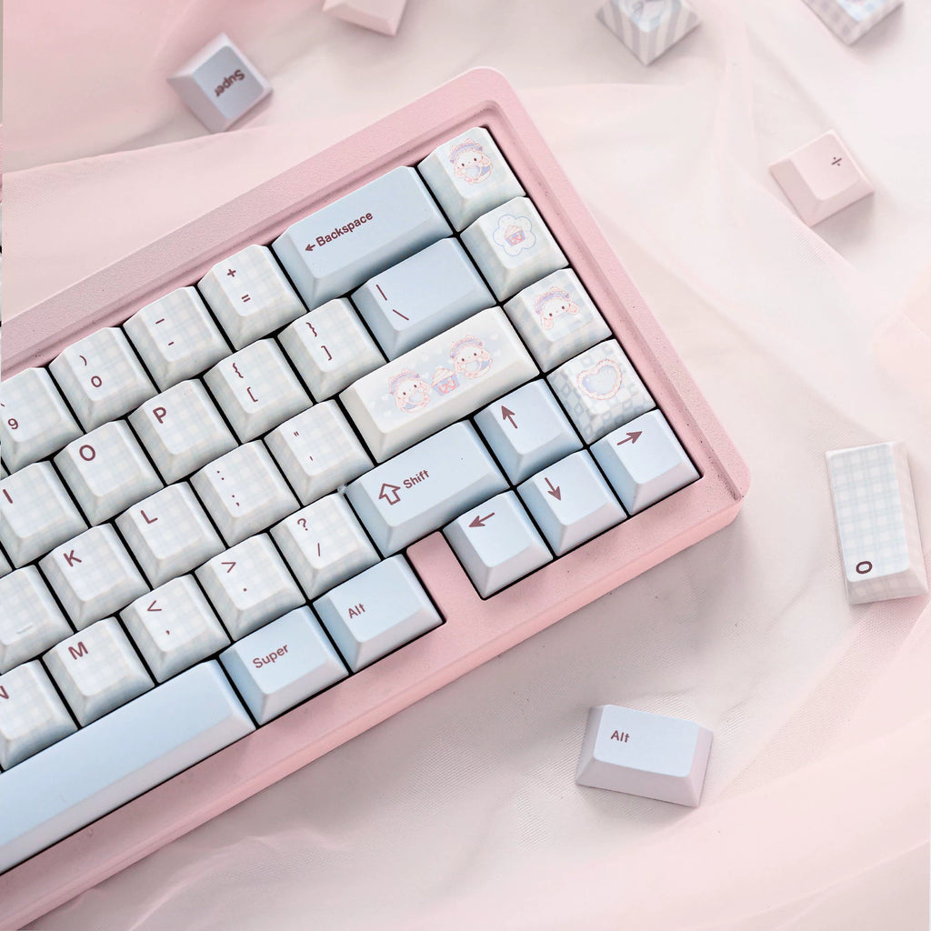 Bear Tea Party Powder Blue Keycaps | Arktcat x Keyria Labs