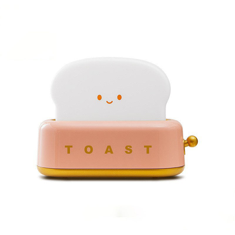 Toast Emotion Lamp – Retro Toaster Dimmable Night Light, USB-C Rechargeable for Bedside & Desk