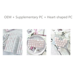 Somnambulism Kawaii Pink & White PBT Keycap Set - 131 keys | ARKTCAT
