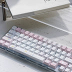 Fairy Garden Keycap Set – Cute Pastel Pink & Milk White PBT Keycaps | U're Lab