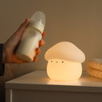 Mushroom Silicone Night Light – Touch Control Warm LED Lamp for Bedside & Desk