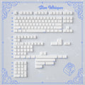Star Whisper Keycaps Set – Milky White PBT + Translucent PC Constellation Accents, OEM Profile