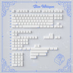 Star Whisper Keycaps Set – Milky White PBT + Translucent PC Constellation Accents, OEM Profile
