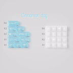Packaging for 'Cinnamon dog' with blue and white design on a light gray background