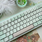 Bear Tea Party Forest Green Keycaps – PBT Dye-Sub Kawaii Set | Arktcat x Keyria Labs
