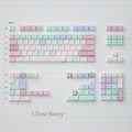 Cheese Bunny Keycap Set | Pastel Bunny Cartoon PBT Keycaps