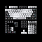 Stylish black Printstream side-legend keycaps on 65 percent keyboard