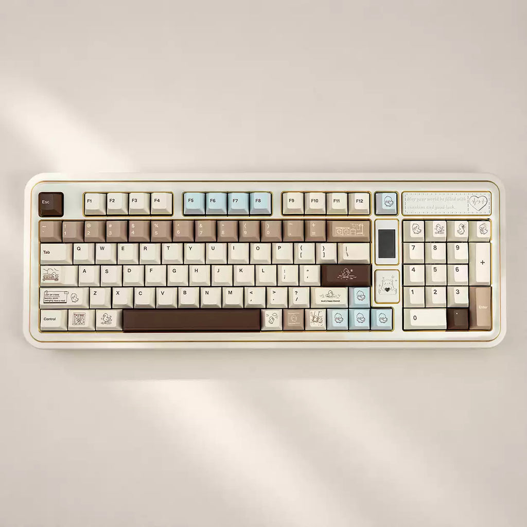Coco Duck Keycap Set | Cute Duck Cartoon PBT Dye-Sub Keycaps | Arktcat x U're