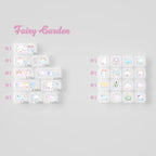 Fairy Garden Keycap Set – Cute Pastel Pink & Milk White PBT Keycaps | U're Lab