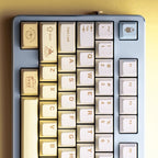 soulcats bakery transparent pc keycaps dye-sub legends closeup rgb shine through baking cat croissant 2025