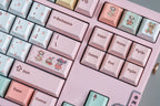 Retro Dessert Shop Keycap Set 🍒🧁- PBT Dye-Sub Kawaii Set | Keyria Labs