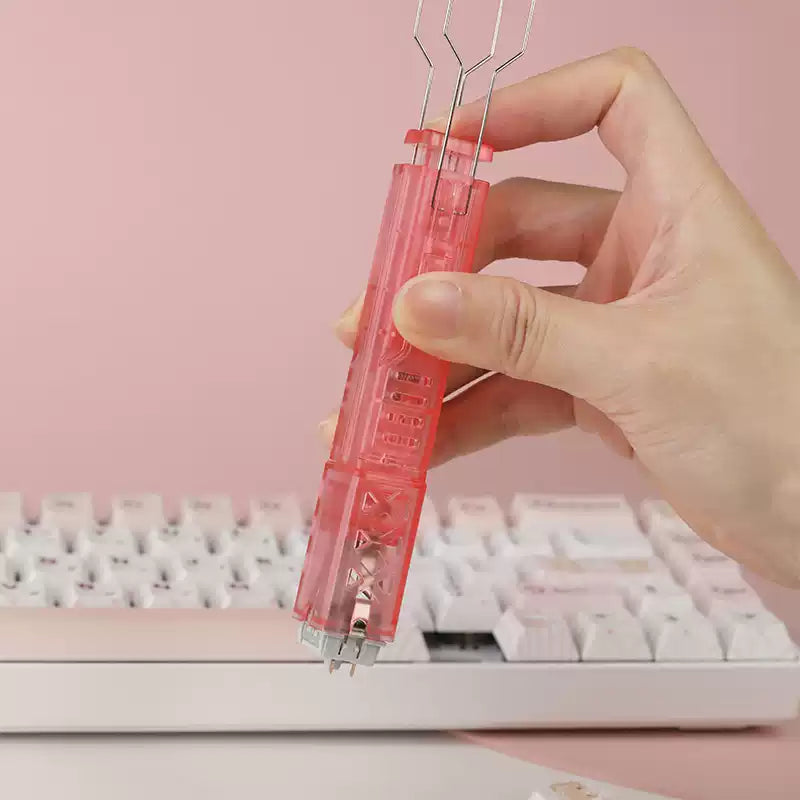 Keycap & Switch Puller Tool 2-in-1 – Pink Translucent Mechanical Keyboard Removal Tool