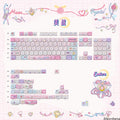 kawaii pastel desk setup sailor moon crystal keycaps cloud puff wrist rest pink aesthetic magical girl 2025