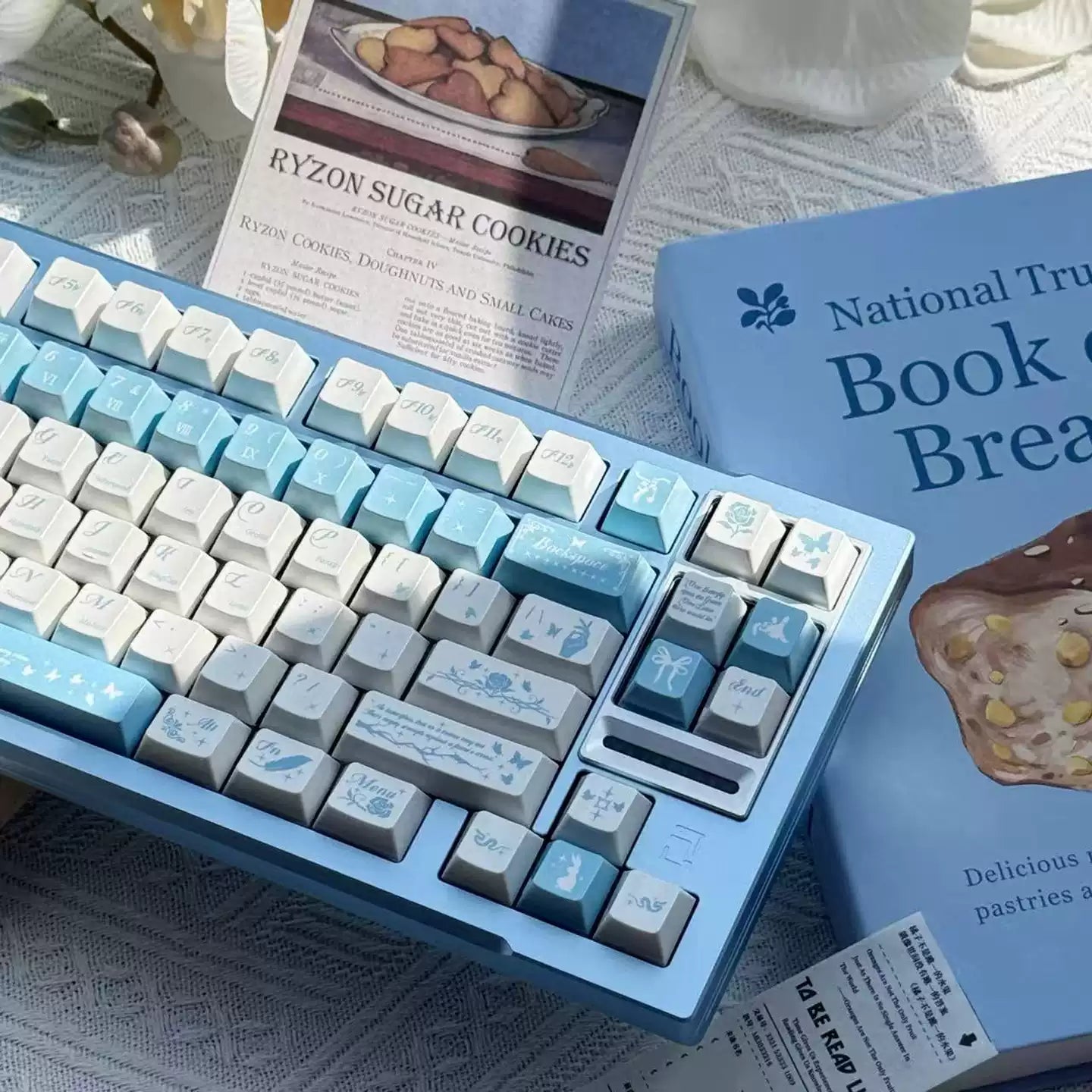 Butterfly Lovers Pearlescent Keycap Set - 121-Key PBT Dye-Sub | Arktcat x U're