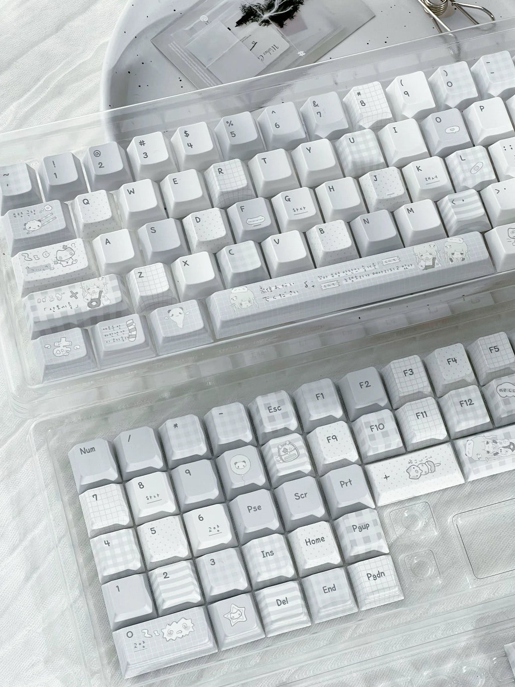 INSOMNIA KAWAII BLUE & WHITE PBT KEYCAP SET - 131 KEYS | ARKTCAT